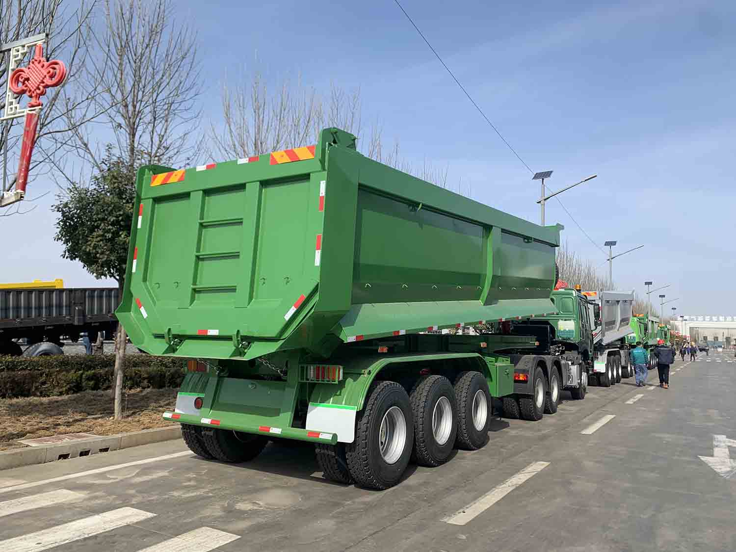Semi Trailer Rear Load 3 Axles Rear Dump Semi Trailer - Buy Rear Dump Semi Trailer, 3 Axles ...