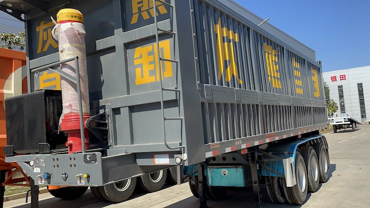 3 Axle 80T End Dump Semi Trailer for Sale