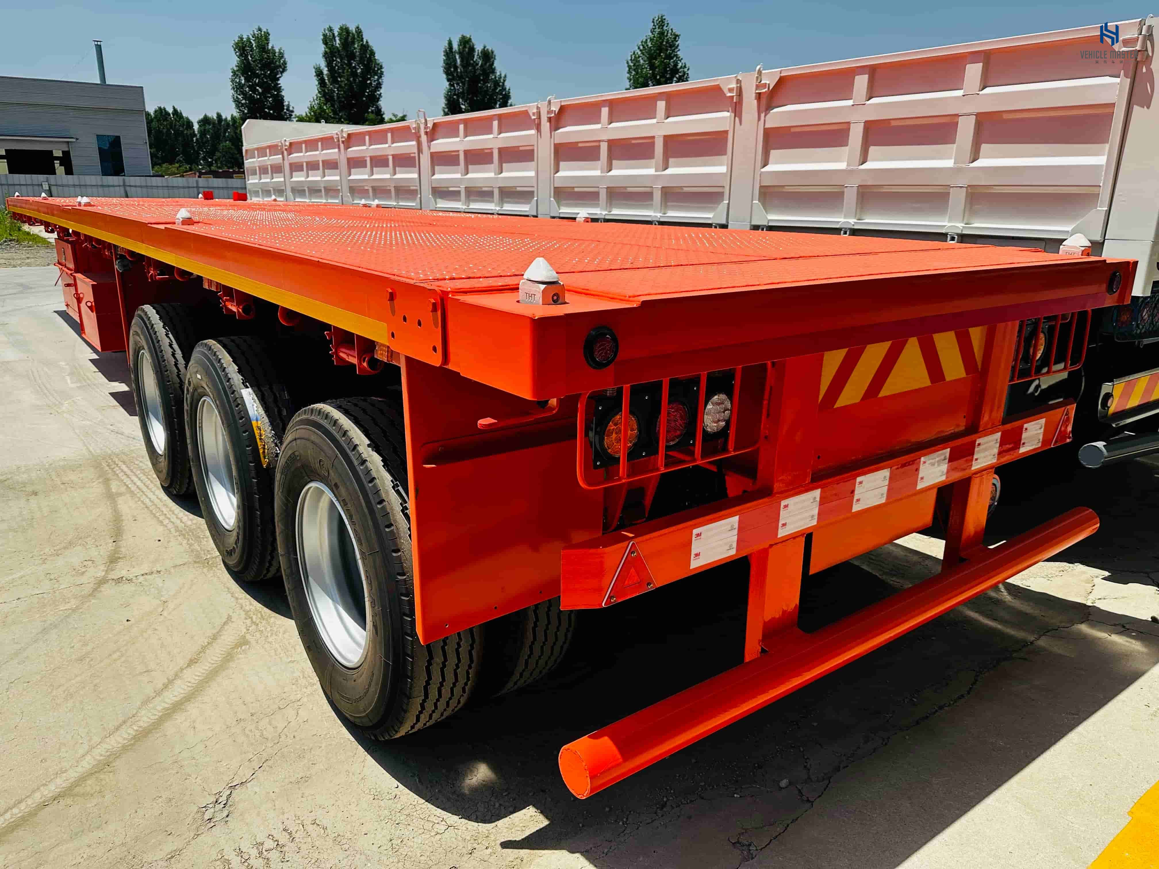 40ft 3 Axle Flatbed Semi Trailer with Air Suspension